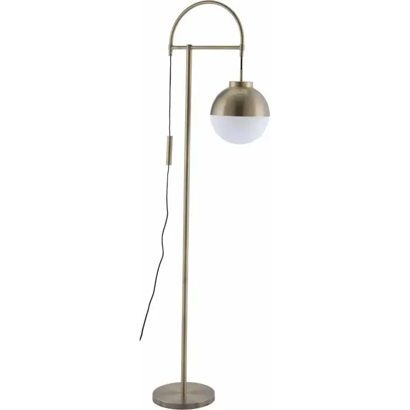 Waterloo White And Brushed Bronze Floor Lamp 1