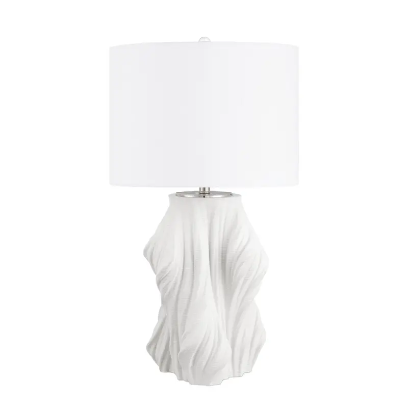 Watershed Glossy White Porcelain Table Lamp 1