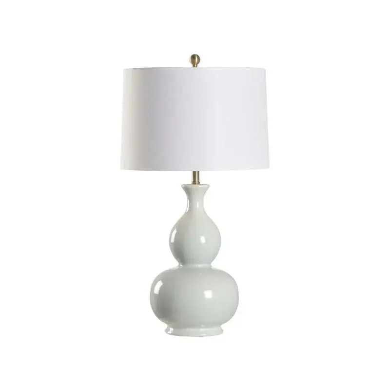 Waterspout Blue Ceramic Table Lamp With Fluid Artisan Craftsmanship 1