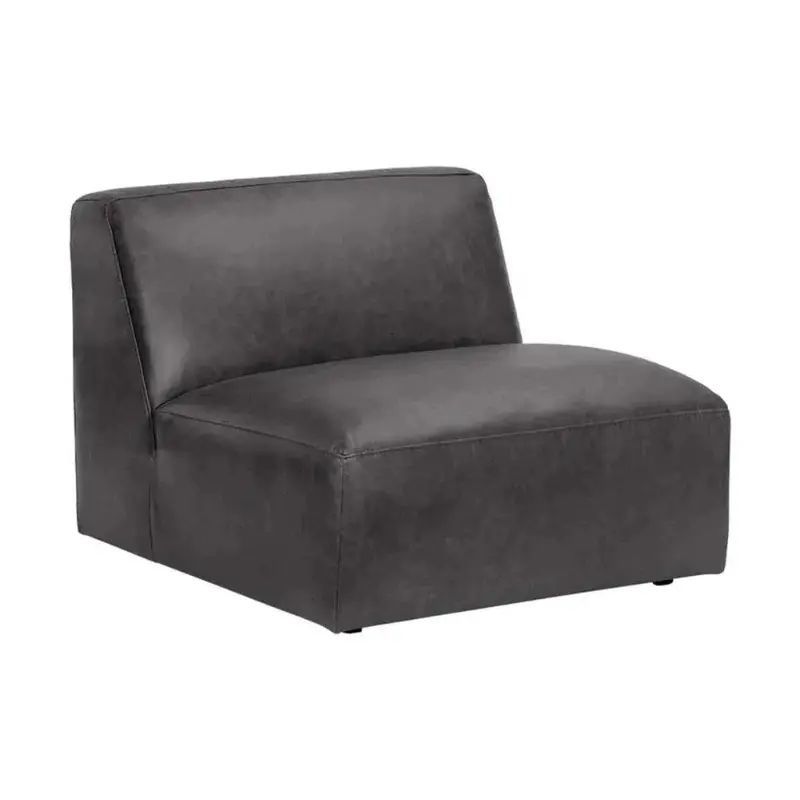Watson Modular Leather Lounge Chair – Armless & Configurable 1