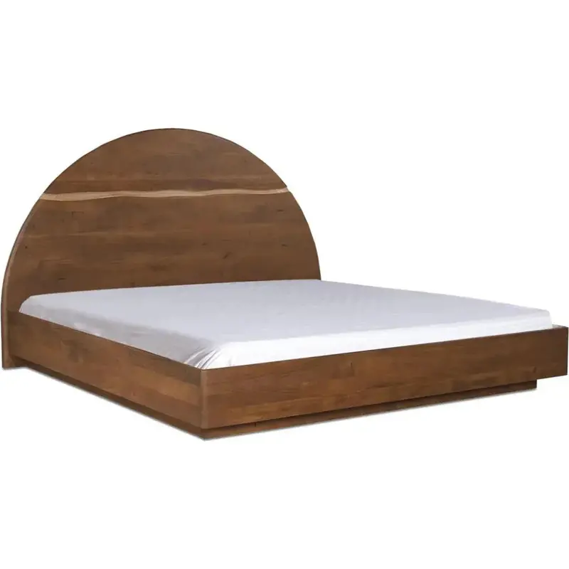 Watson Solid Brown Wood Bed 1