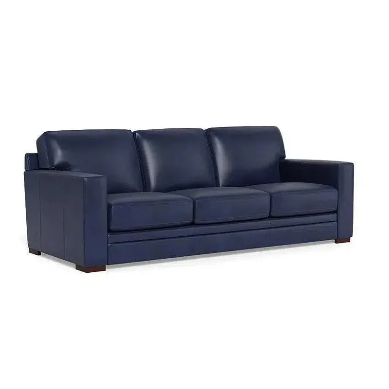 Waverly Contemporary Leather Sofa With Track-Arm Profile 1