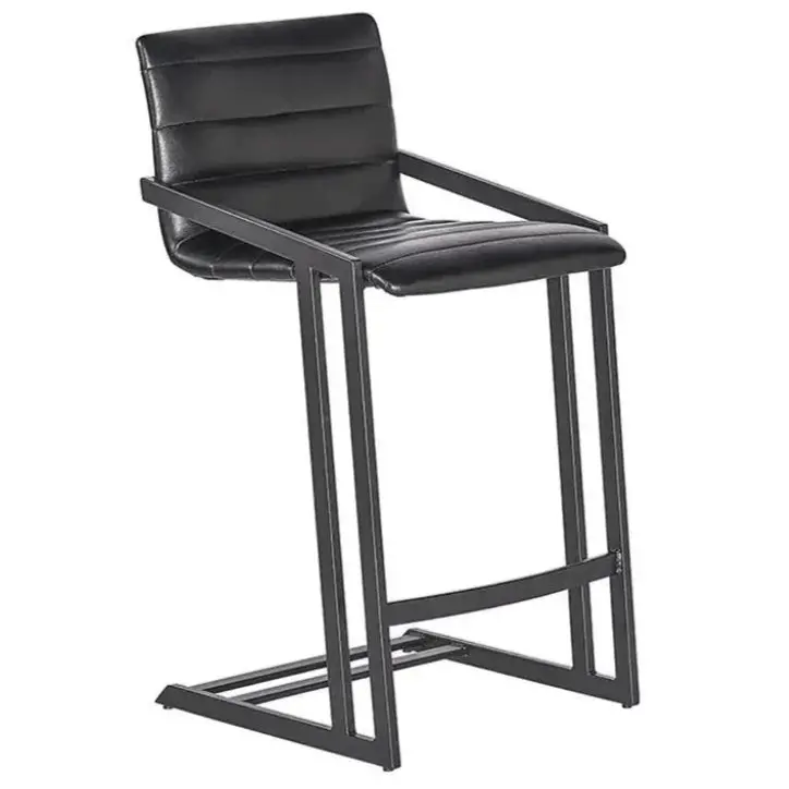 Webber Industrial-Chic Leather Counter Stool – Urban Loft Style 1
