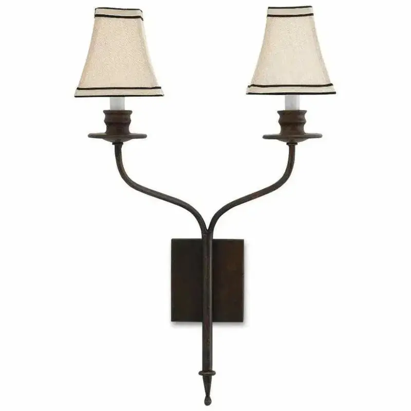 Westley-Inspired Wall Sconce – Bronze And Gold Highlighted Metal Fixture 1