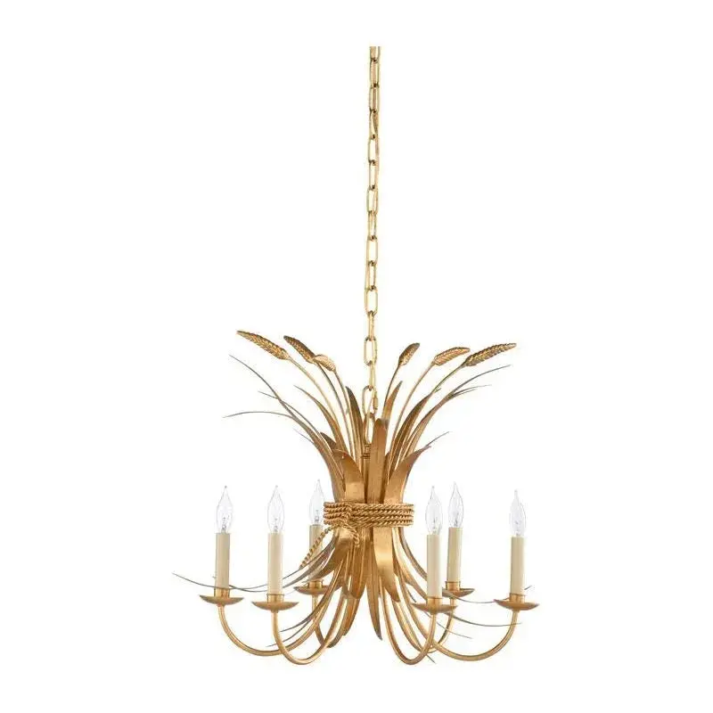 Wheat Antique Iron Farmhouse Chandelier 1