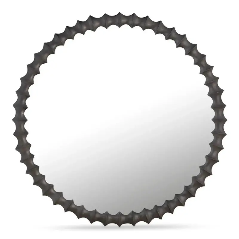 Whitby Textured Round Wall Mirror For Contemporary Spaces 1