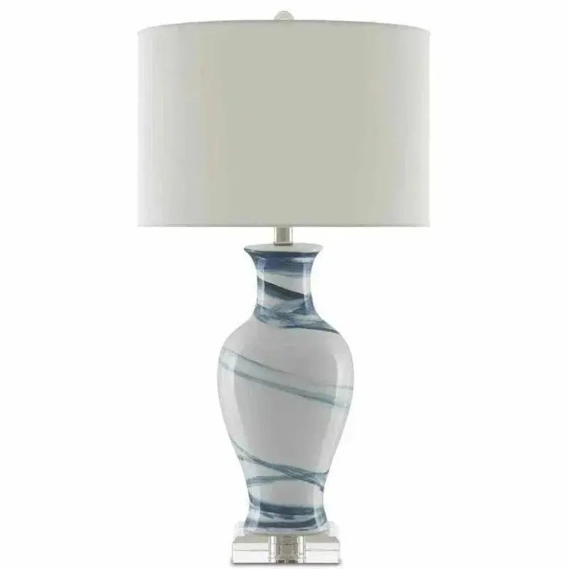 White-And-Cobalt Blue Ceramic Hanni Table Lamp 1