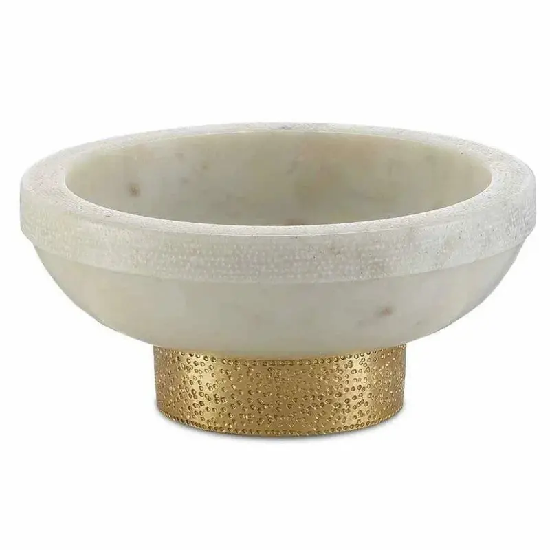 White Brass Valor Small Serving Bowl 1