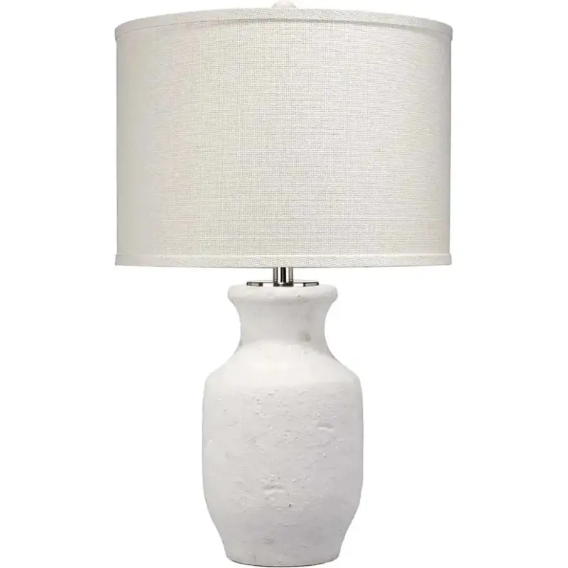 White Cement Gilbert Table Lamp – Sleek Coastal Industrial Design 1