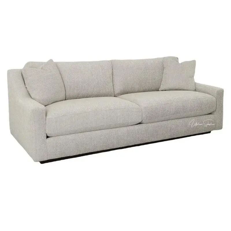 White Clay Grain Leather Sofa – Usa Crafted 1