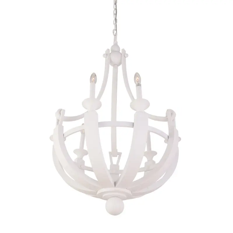 White Crystal Chandelier With Modern Lumiere Design 1