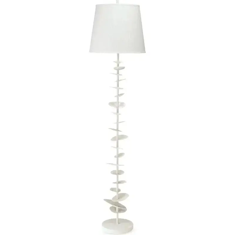 White Gesso Petals Floor Lamp – Coastal Design 1