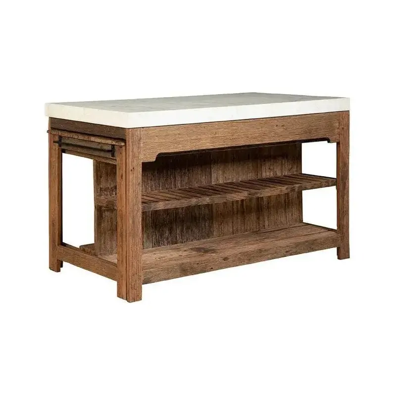 White Marble Rectangular Counter Table 1