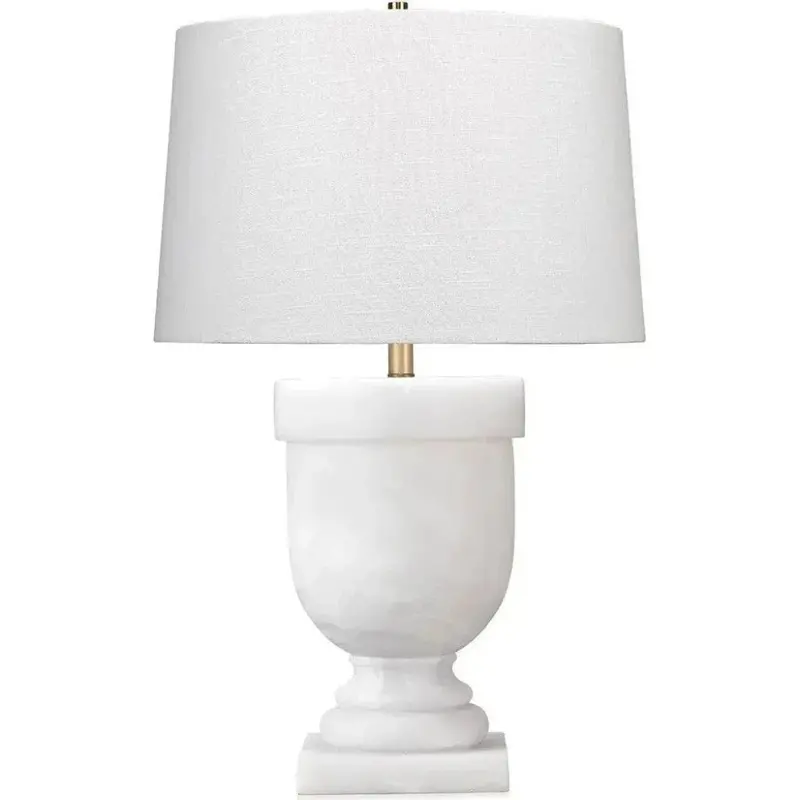 White Resin Carnegie Table Lamp – Minimalist Coastal Lighting 1