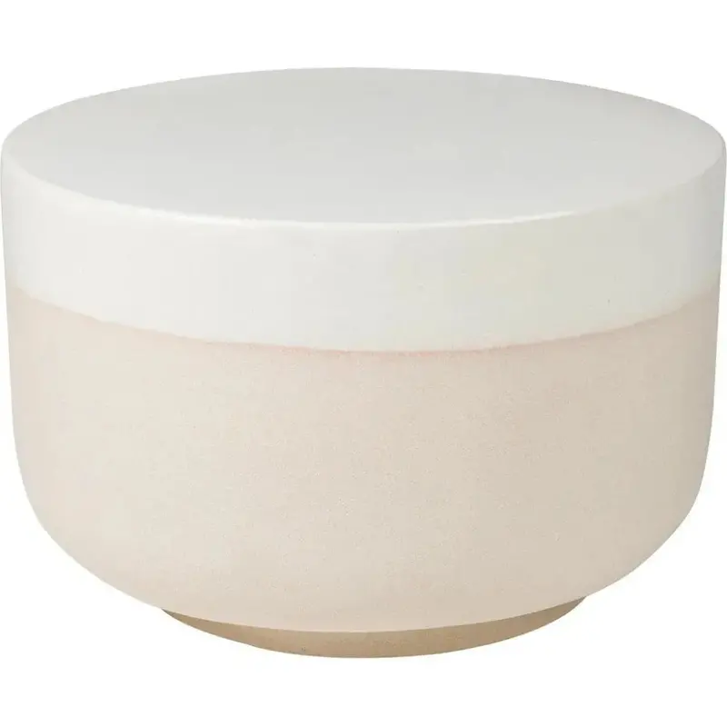 White Serenity Grazed Side Table – Outdoor Accent Table 1