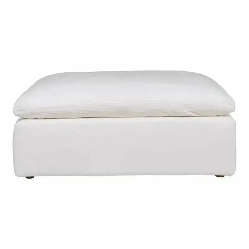 White Stain-Resistant Modular Ottoman – Compact Size 1