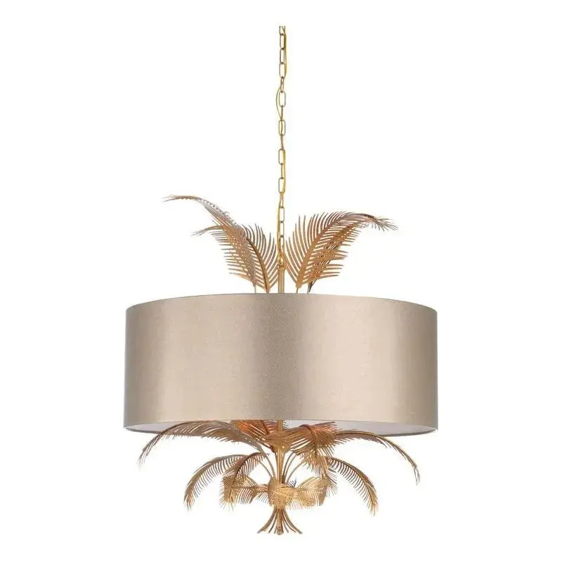 Wild Palm Gold-Tone Artistic Modern Chandelier 1