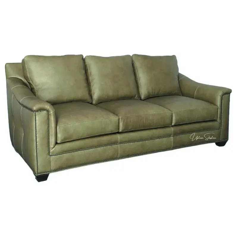 Wild West–Themed Mustang Leather Sofa With Rugged Design 1