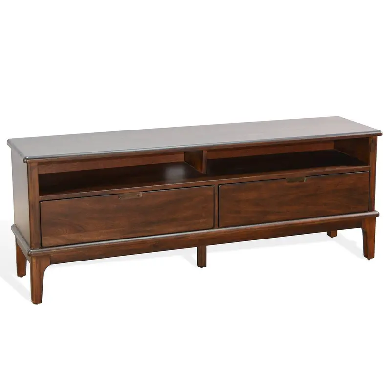 Windmere Two-Drawer Solid Wood Media Console 1