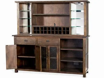 Wine Fridge Buffet With Integrated Hatch-Style Wine Rack 1