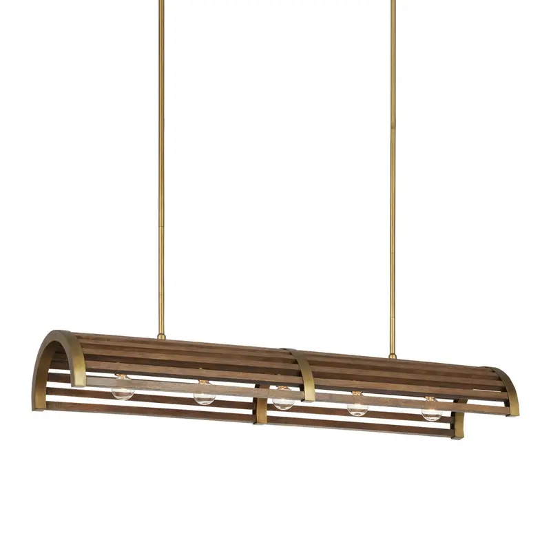 Woodbine Rustic Chestnut Wood Chandelier 1