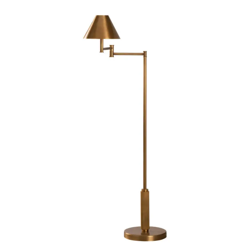 Woodbury Antique-Brass Floor Lamp 1