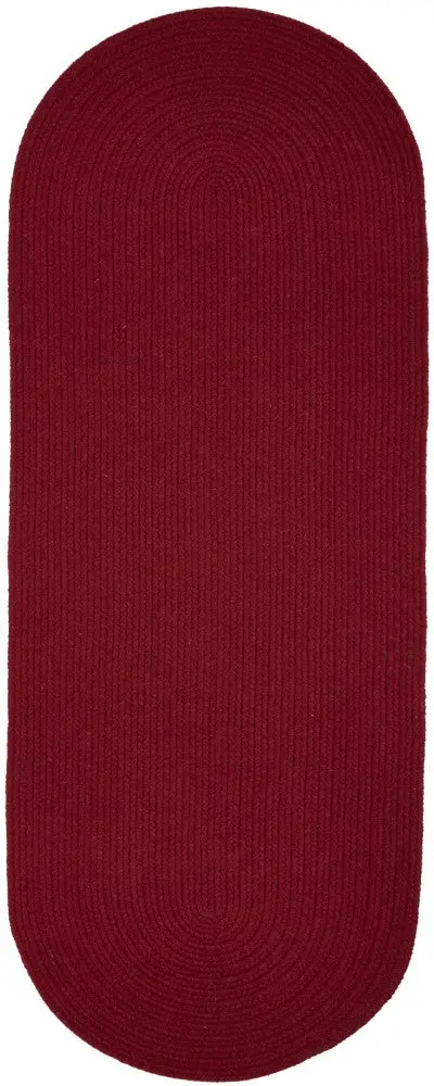 Wool Solids Flat-Braid Runner Area Rug – Minimalist Texture 1