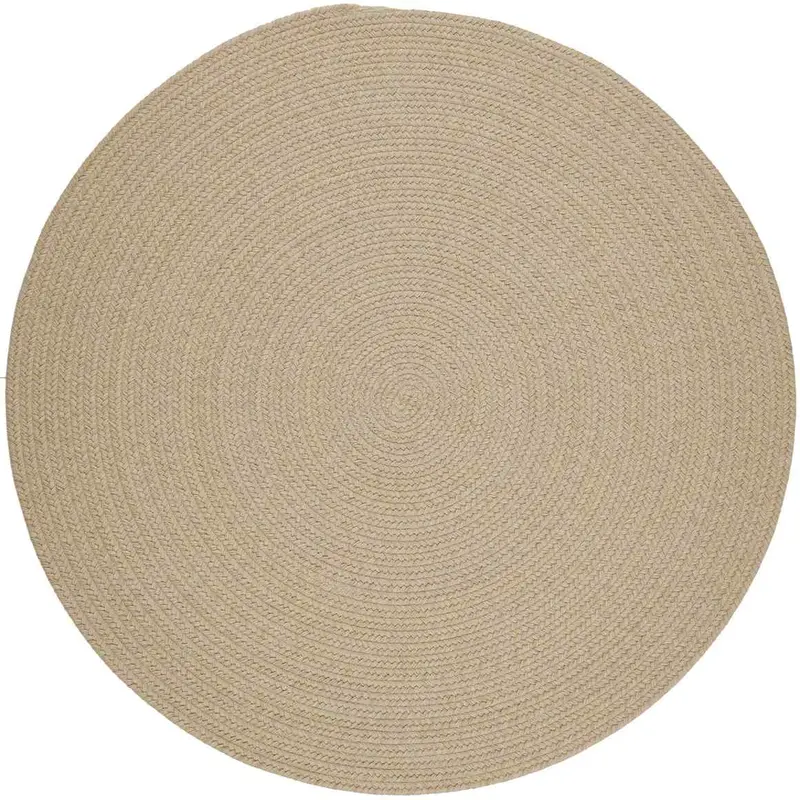 Wool Solids Reversible Braided Round Area Rug – Two-Tone Versatility 1