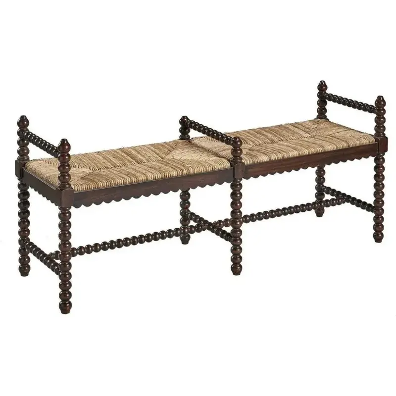 Worrel Mahogany Accent Bench Featuring Rich Grain And Timeless Craftsmanship 1