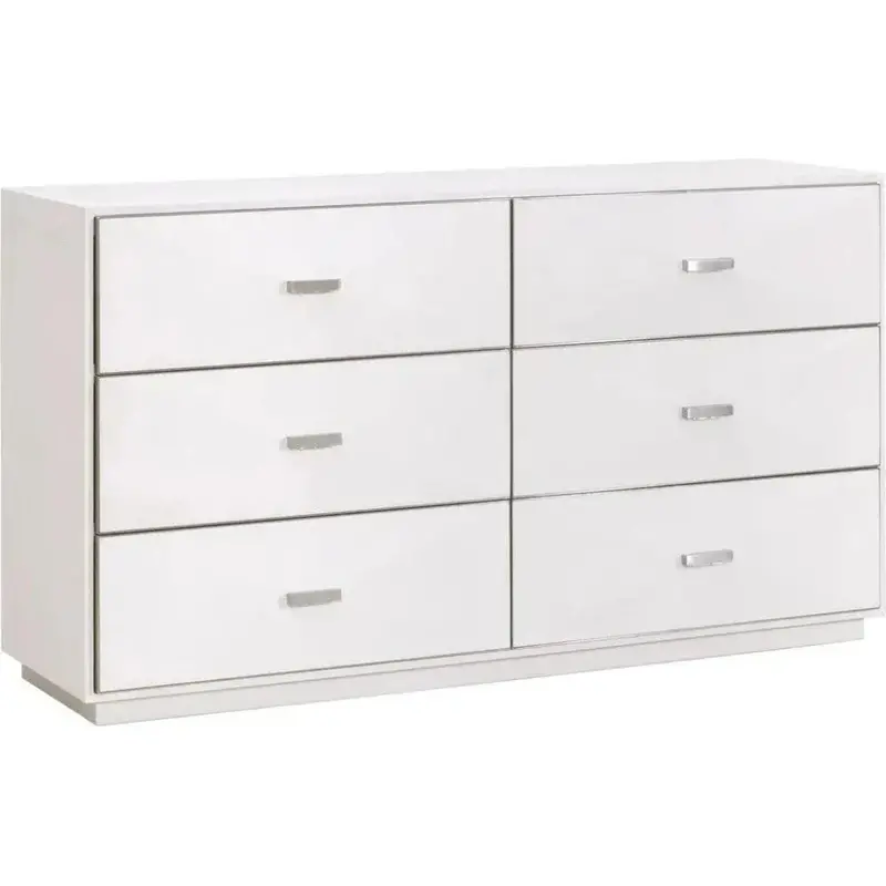 Wynn Shagreen-Embossed 6-Drawer Dresser 1