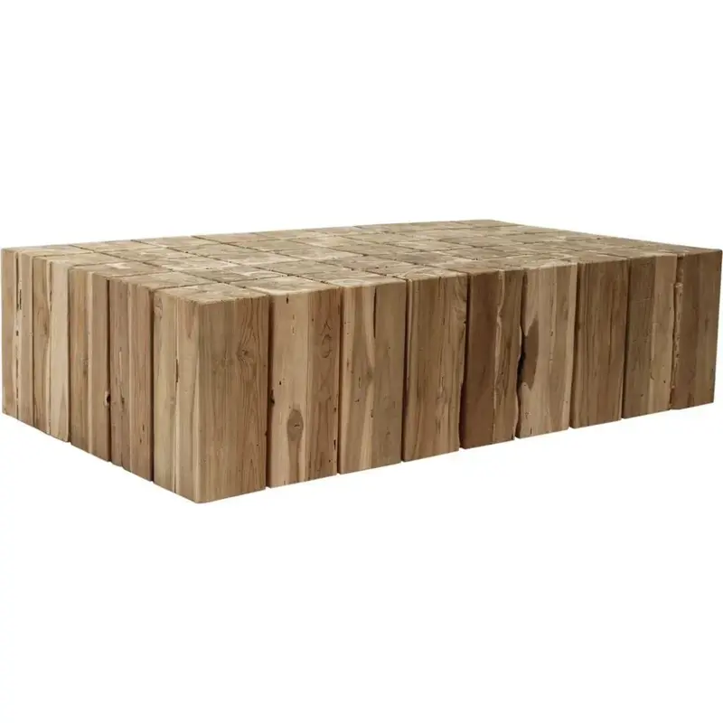 Xander Natural Wood Coffee Table – Artisan-Crafted Living Room Centerpiece 1
