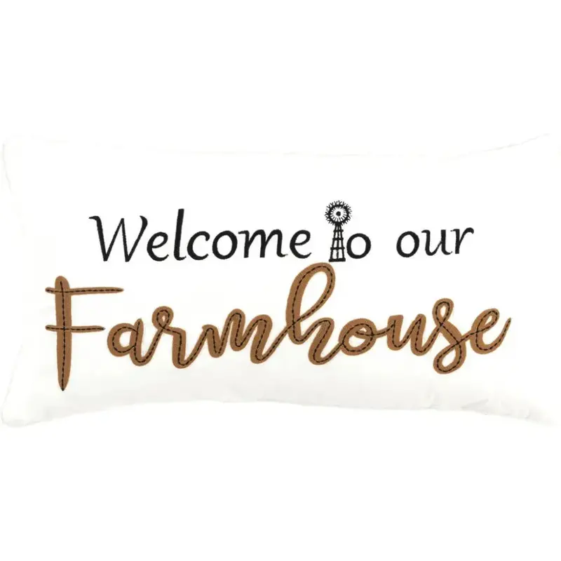 Yara Farmhouse Lumbar Pillow Cover – Includes Insert 1