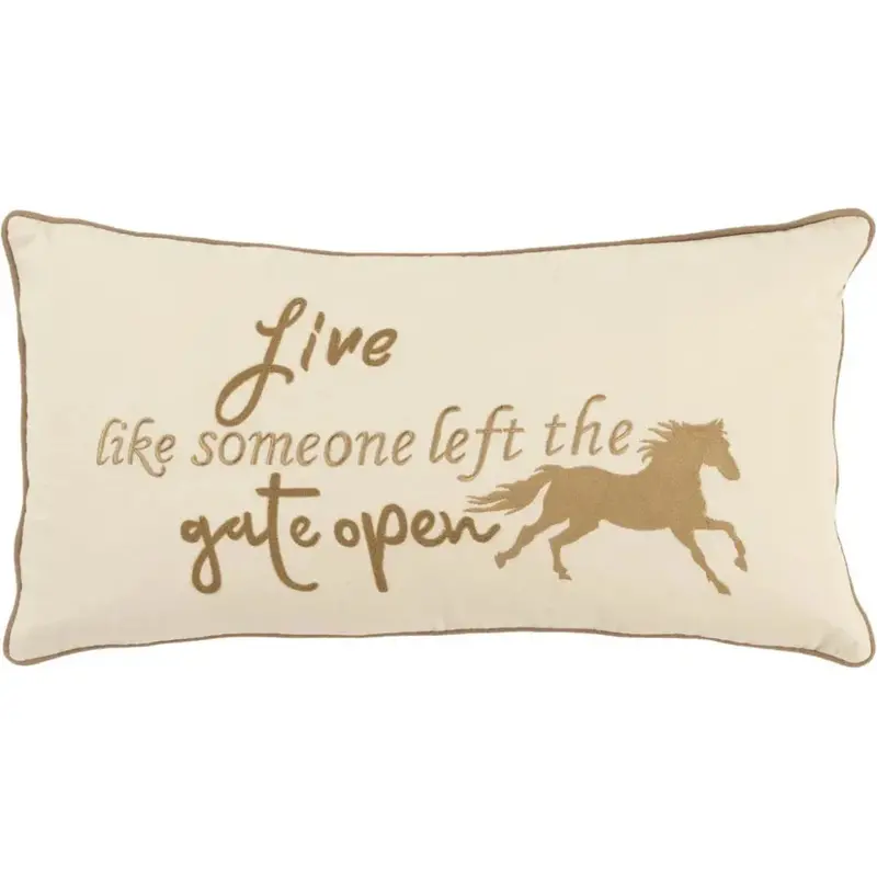 Yara Farmhouse-Style Lumbar Pillow Cover With Fill 1