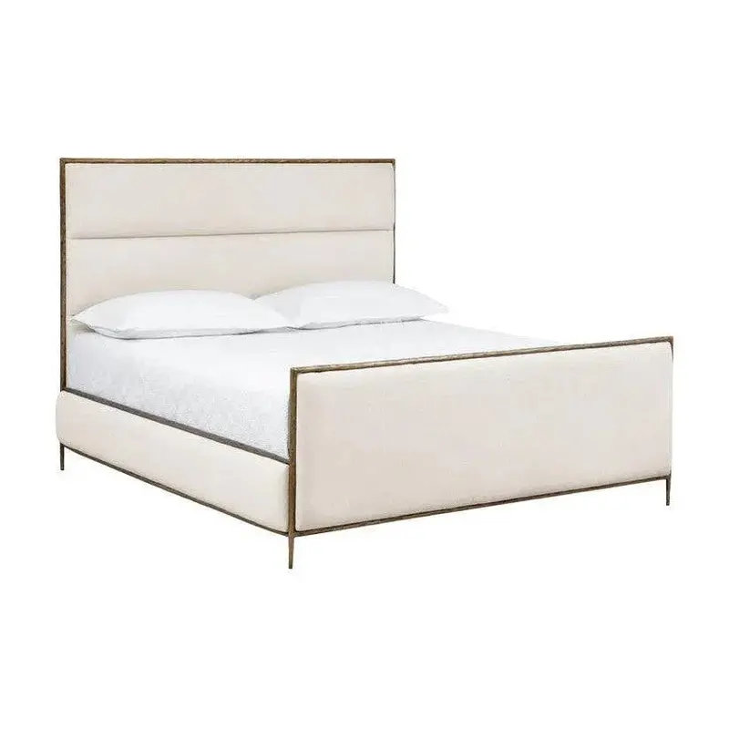 Yasmine King-Sized Platform Bed – Zenith Alabaster Finish With Stain-Resistant Surface 1