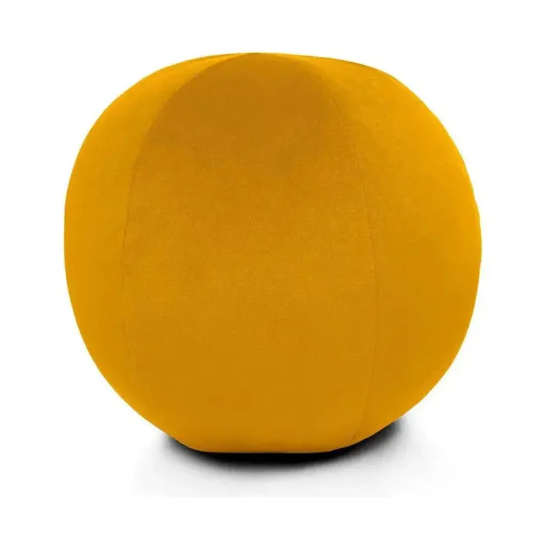 Yellow Posh Ball Decorative Throw Pillow With Insert 1