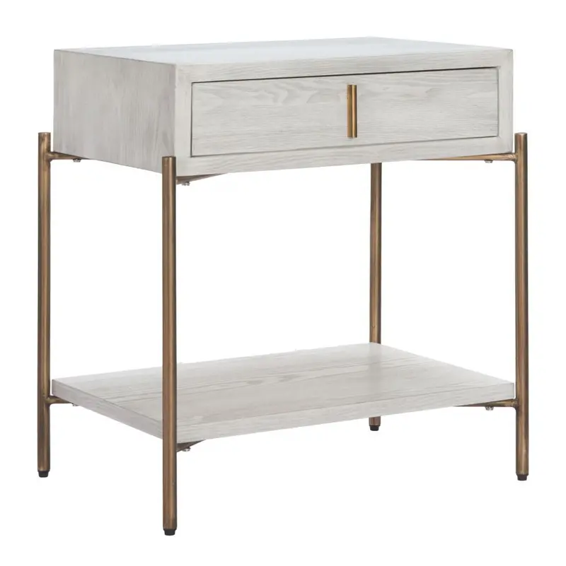Yoru Compact One-Drawer Wooden Nightstand 1