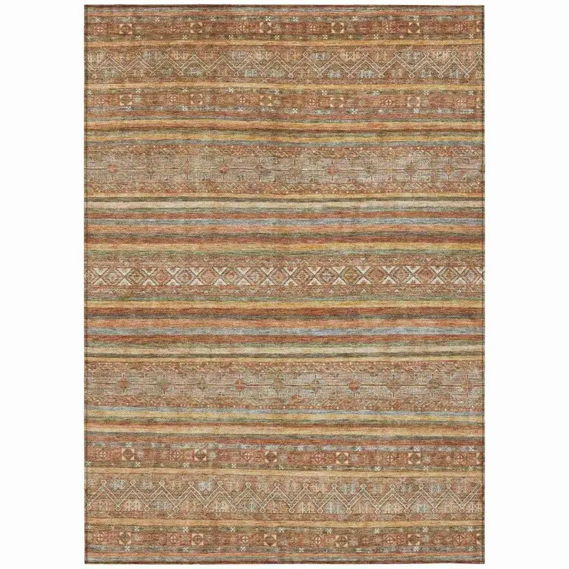 Ysadora Orange Indoor-Outdoor Rug – Bold, Quick-Dry Washable Area Carpet 2
