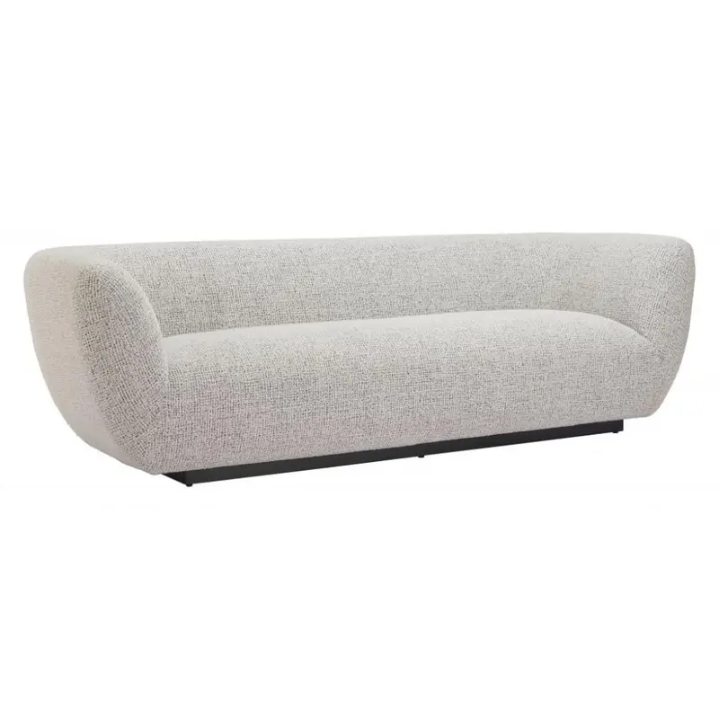 Zambet Textured Fabric Three-Seater Sofa 1