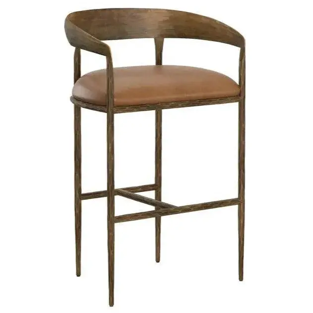 Zanatta Premium Top-Grain Leather Barstool – Adjustable Height 2