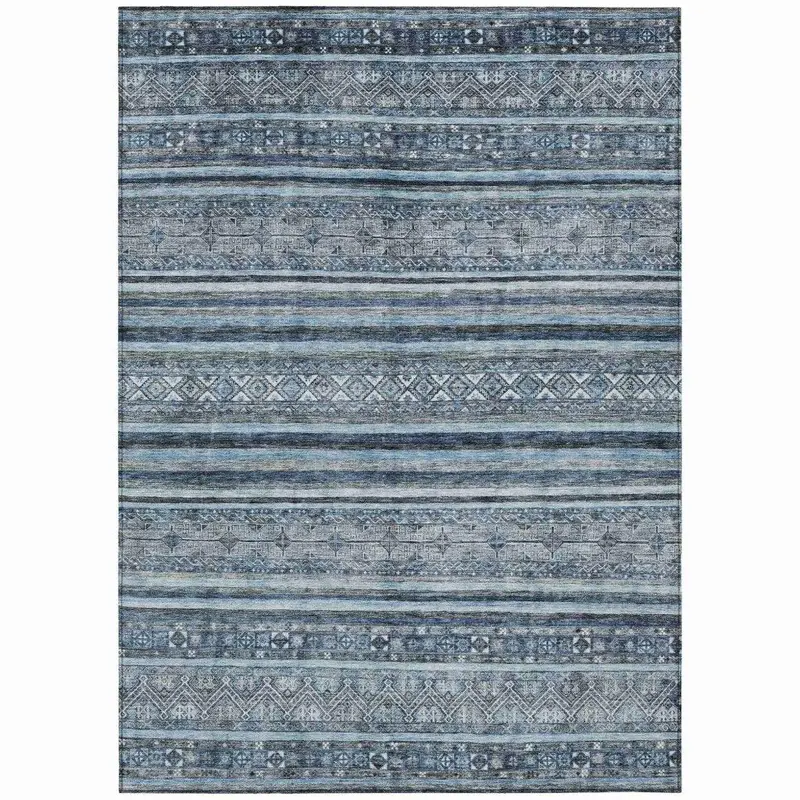 Zaraxa Blue Washable Outdoor Rug – Versatile Size Options, Fade & Mildew Resistant 2