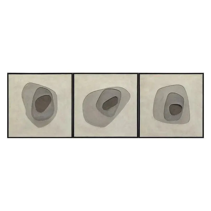 Zen Garden Wall Art Set – Trio Of Minimalist Black-Framed Prints 1