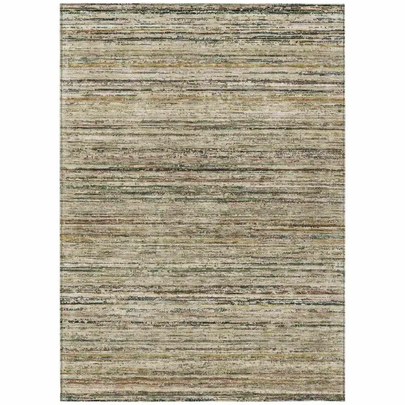 Zephyna Brown All-Weather Washable Area Rug 2
