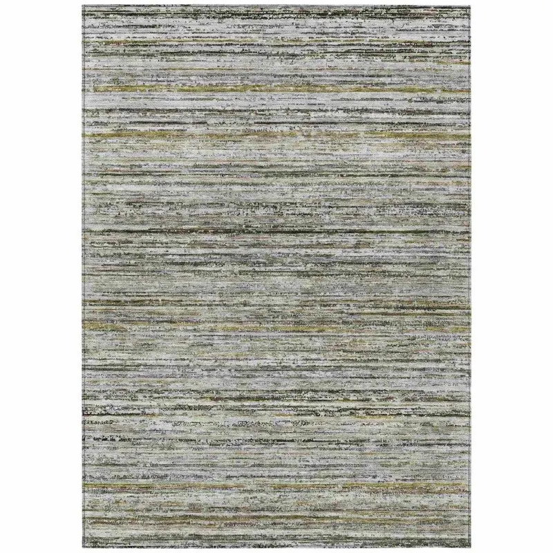 Zephyna Gray All-Weather Washable Area Rug 2